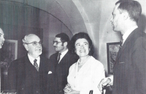 Magda Bittner-Simmet auf der Vernissage in Bordeaux 1970