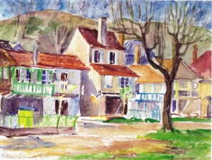 Magda Bittner-Simmet, Alte Häuser in Beaulieu, 1970